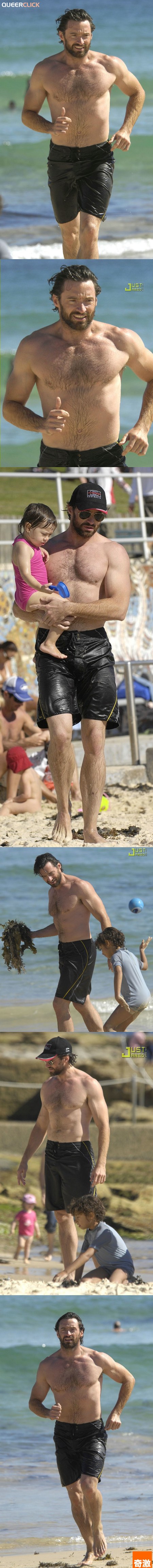Hugh Jackman的海灘時光