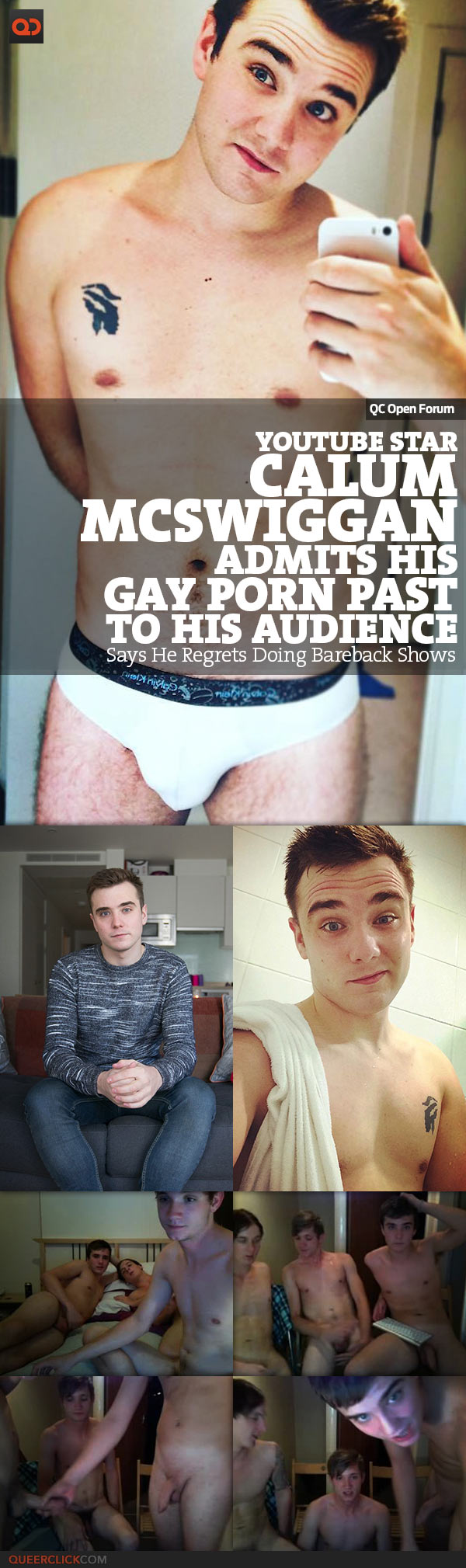 600px x 2019px - QC Open Forum: YouTube Star Calum McSwiggan Admits His Gay Porn Past To His  Audience, Says He Regrets Doing Bareback Shows - QueerClick