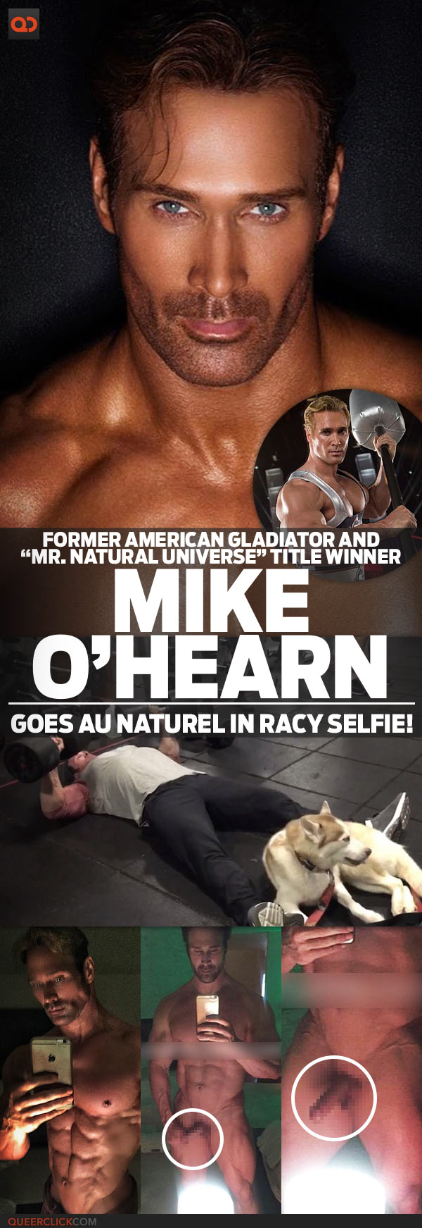 Mike O'Hearn, Former American Gladiator And “Mr. Natural Universe” Title  Winner Goes Au Natural In Racy Selfie! - QueerClick