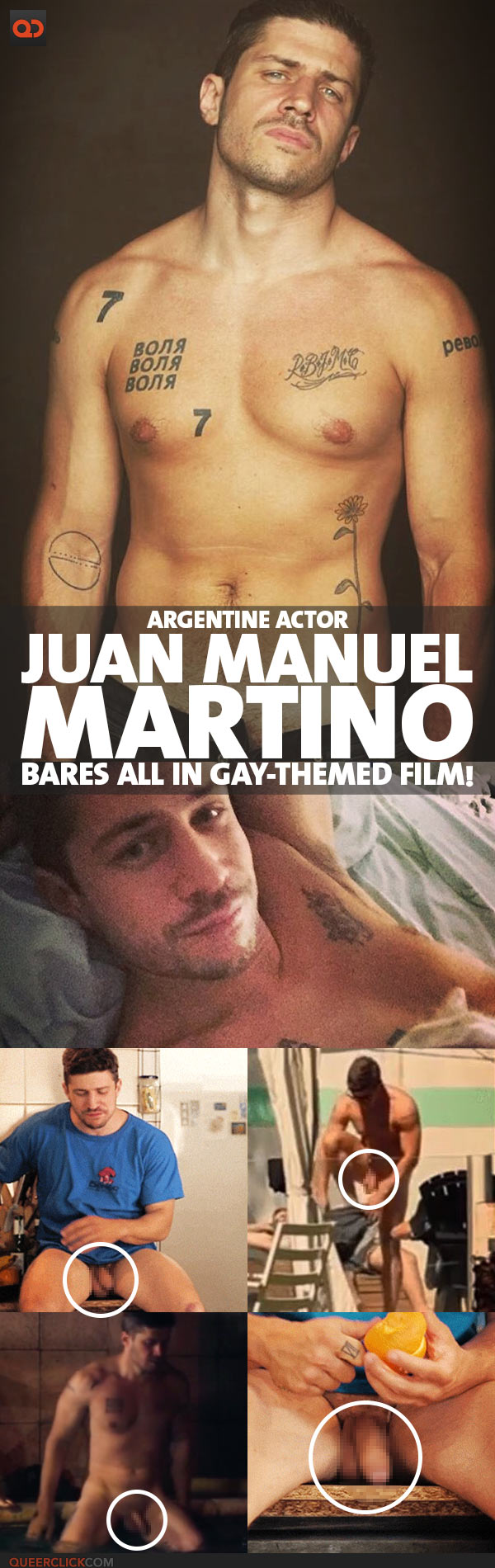 Juan Manuel Martino, Argentine Actor, Bares All In Gay-themed Film!