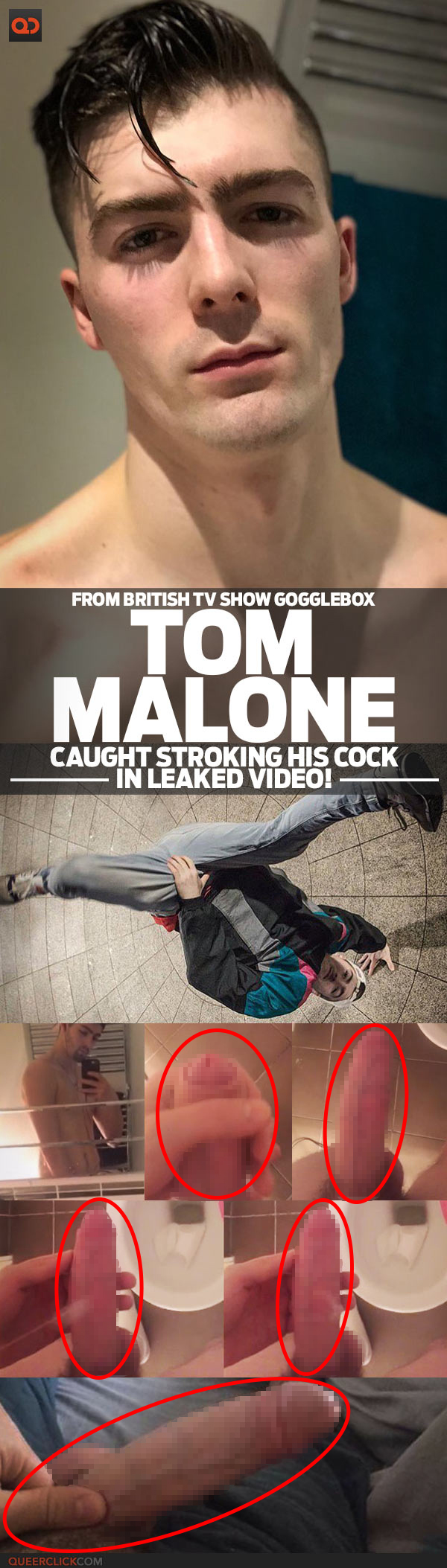 Tom Malone From British Tv Show Gogglebox Caught Stroking His Cock In