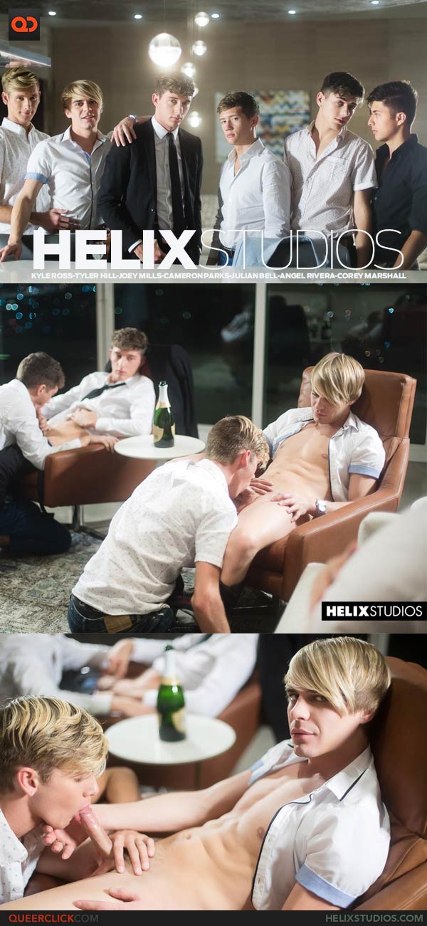 Helix Studios:  Vegas Nights Part Five – Kyle Ross, Tyler Hill, Joey Mills, Cameron Parks, Julian Bell, Angel Rivera and Corey Marshall