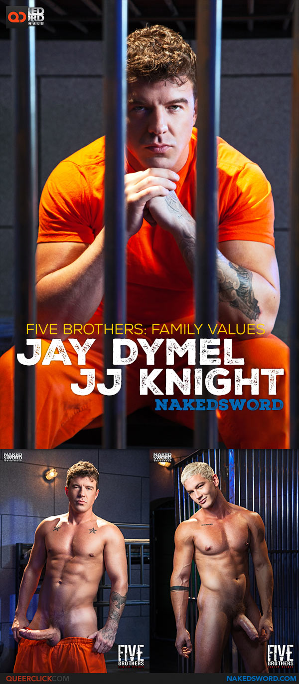 Naked Sword: JJ Knight Fucks Jay Dymel Bareback - Five Brothers: Family Values Episode 3