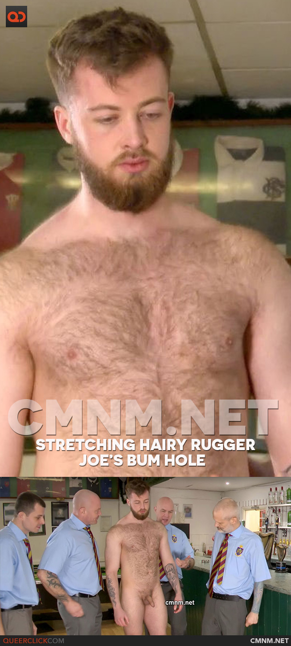 Stretching Hairy Rugger Joe’s Bum Hole at CMNM.net