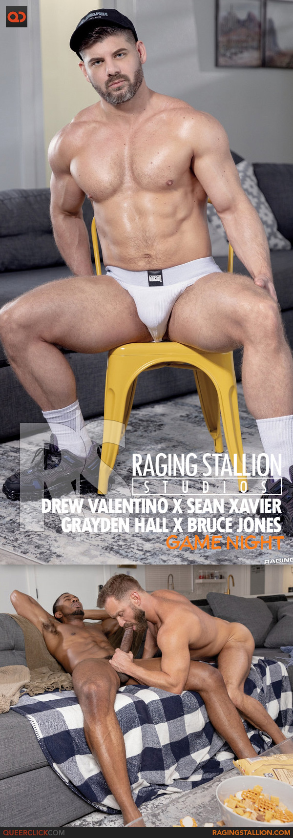Raging Stallion: Drew Valentino, Sean Xavier, Grayden Hall and Bruce Jones - Game Night