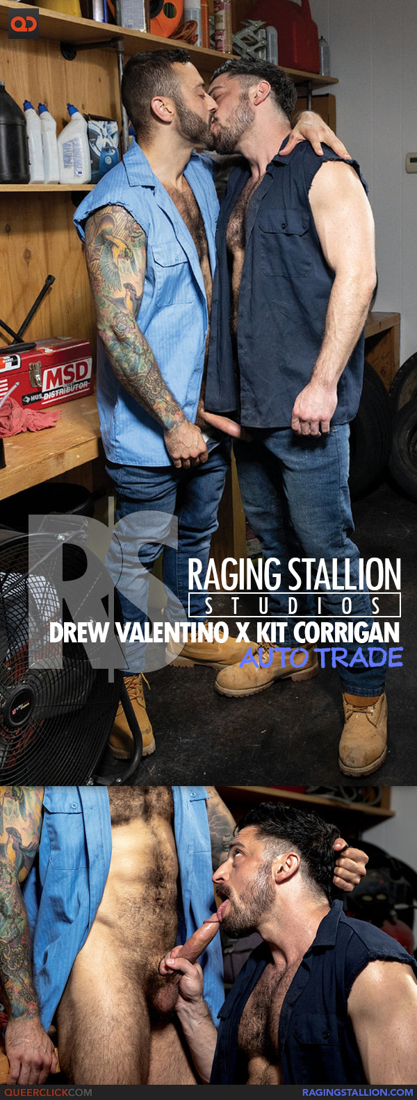 Raging Stallion: Drew Valentino and Kit Corrigan - “Auto Trade”