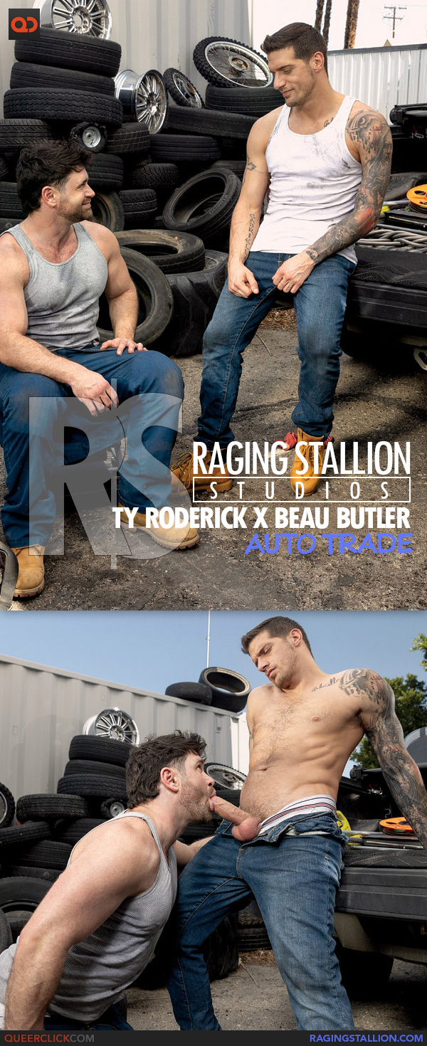 Raging Stallion: Ty Roderick and Beau Butler’s in “Auto Trade”
