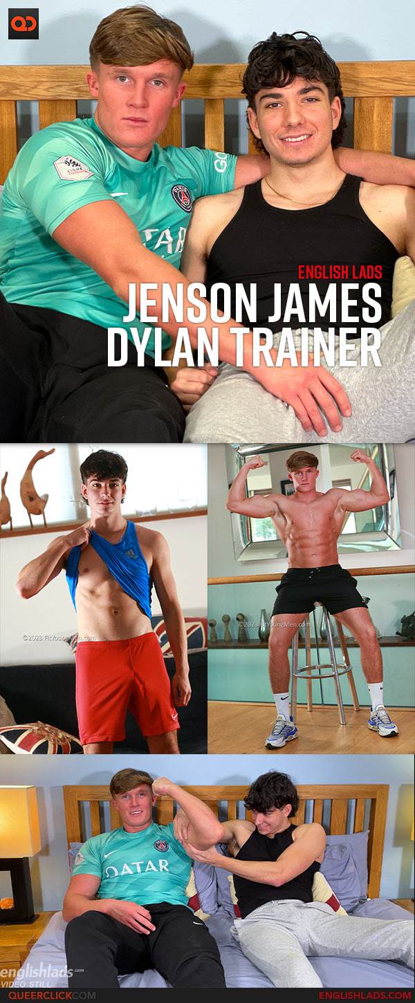 English Lads: Jenson James and Dylan Trainer - Muscular Teens Wank and Suck Each Other’s Huge Uncut Cocks