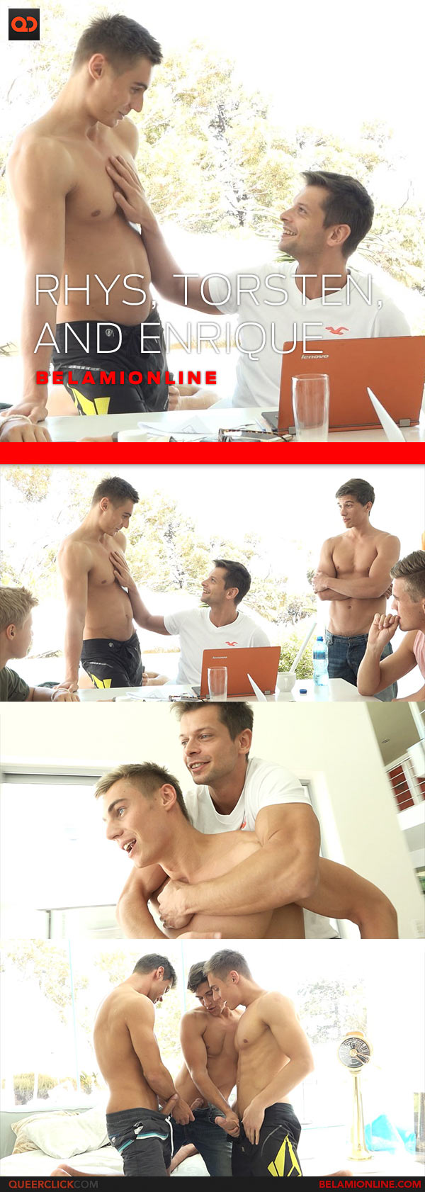 BelAmi Online: Rhys Jagger, Torsten Ullman, and Enrique Vera - Bareback Threesome