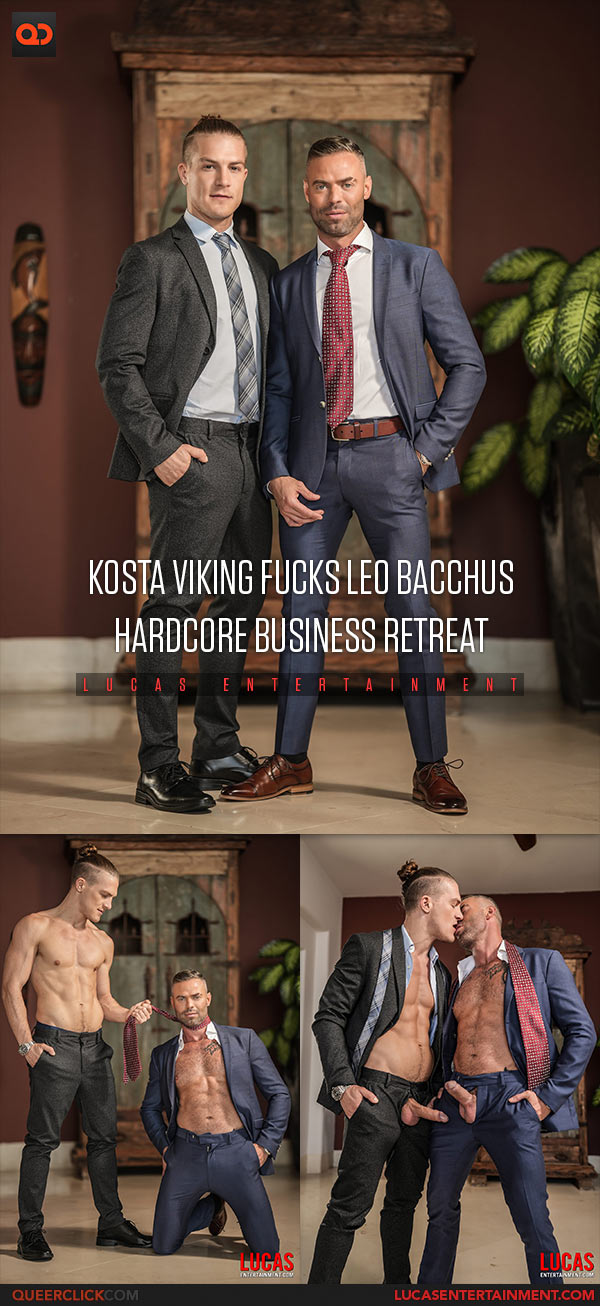 Lucas Entertainment: Kosta Viking Fucks Leo Bacchus - “Hardcore Business Retreat”