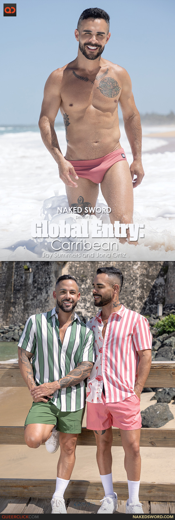 Naked Sword: Jay Summers and Jona Ortiz in “Global Entry: Caribbean”