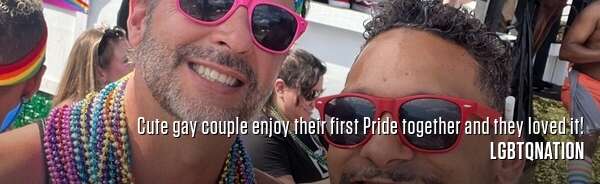Cute gay couple enjoy their first Pride together and they loved it!